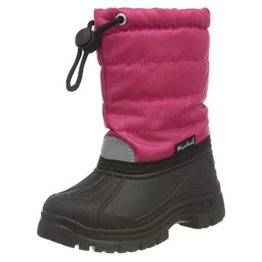 Playshoes winter-bootie, stivali da neve unisex - bambini e ragazzi, pink, 22/23 eu