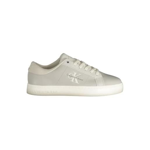 Calvin Klein uomo sneakers con suola preformata classic low laceup scarpe, grigio (o mushroom/b white), 42