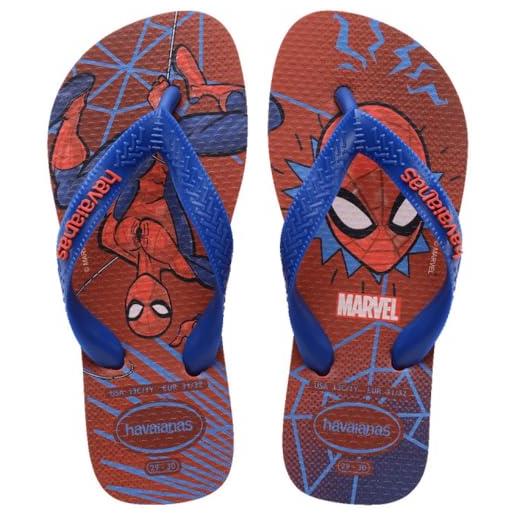 Havaianas kids top marvel ii, infradito ragazzi, ruby red, 33/34