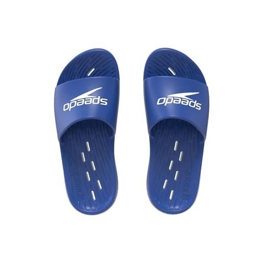 Speedo slide ciabatte per uomo, blu navy/bianco, 43