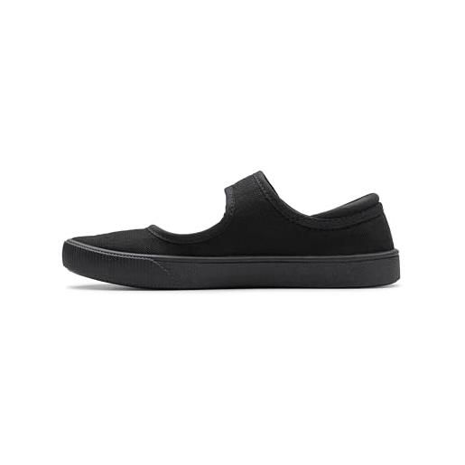 Clarks hopper go, ballerine bambine e ragazze, nero (black fabric), 29 eu