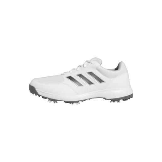 adidas uomo tech response 3.0 wide golf shoes, cloud white/dark silver metallic, 44 2/3 eu