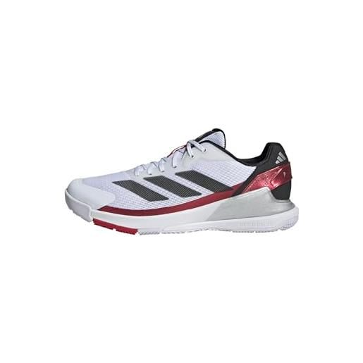 adidas crazyquick lightstrike padel shoes, scarpe uomo, cloud white/core black/lucid red, 49 1/3 eu