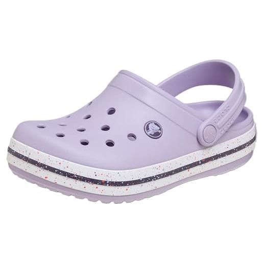 Crocs crocband speckled band clog k, zoccoli unisex - bambini e ragazzi, lavender, 37/38 eu