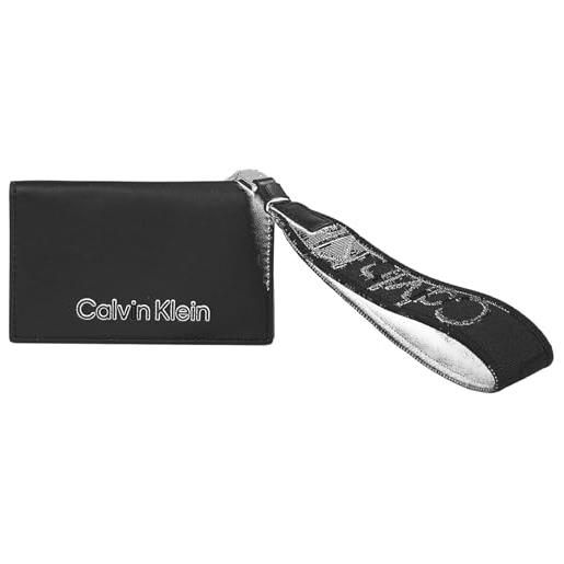 Calvin Klein borsello donna gracie bifold wallet con rfid, nero (ck black), taglia unica