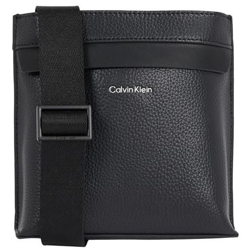 Calvin Klein uomo borsa a tracolla must flatpack piccola, nero (ck black), taglia unica