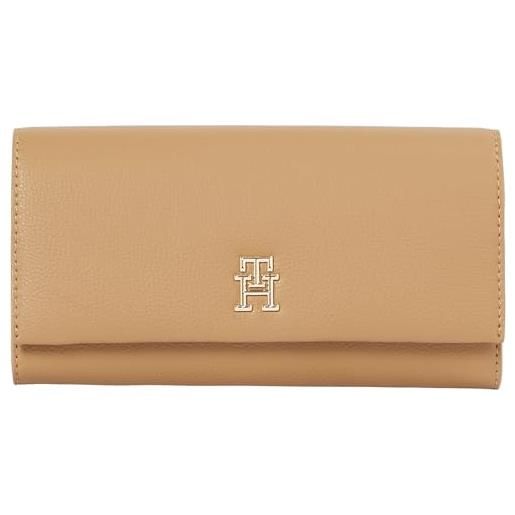 Tommy Hilfiger donna portafoglio legacy flap con chiusura a busta, beige (safari canvas), taglia unica