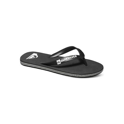 Quiksilver molokai - scarpe da spiaggia e piscina bambino, nero (black/black/white xkkw), 35 eu