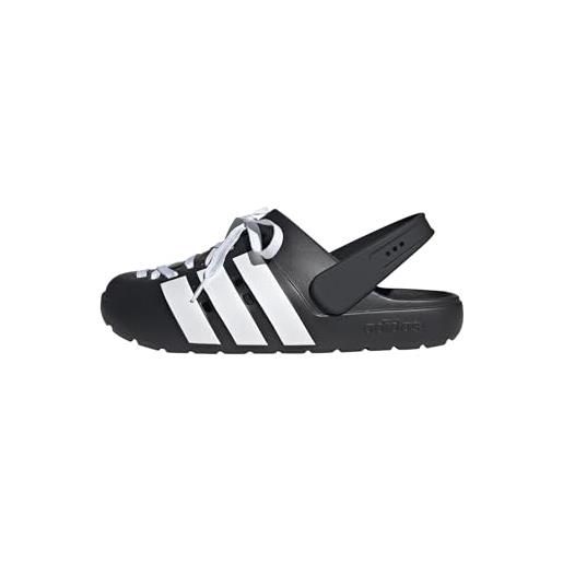 adidas unisex - adulto adilette 2.0 clog, core black/ftwr white/core black, 42 eu