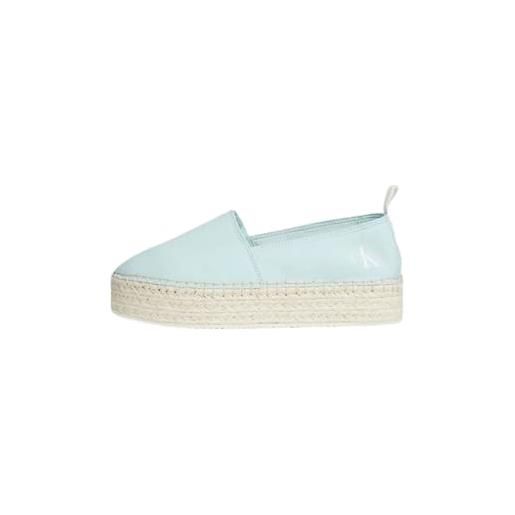 Calvin Klein jeans espadrillas donna zeppa, turchese (blue glass), 38