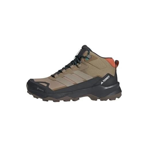adidas uomo terrex skychaser ax5 mid gore-tex hiking shoes, cardboard/blanch cargo/semi impact orange, 40 2/3 eu