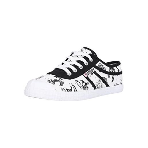 Kawasaki tattoo canvas shoe, scarpe da ginnastica basse unisex-adulto, 1002 white, 37 eu