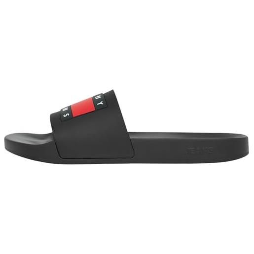 Tommy Jeans pool slide ess em0em01191, ciabatta, uomo, nero (black), 40 eu