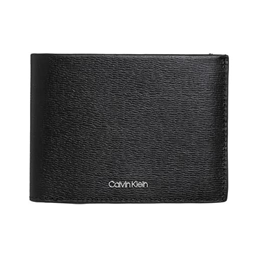 Calvin Klein ck median trifold 10cc w/coin k50k509993 portafogli, nero, os, black, taglia unica