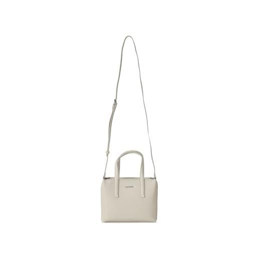Calvin Klein borsa a tracolla donna mini tote piccola, avorio (dk ecru), taglia unica