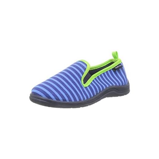 Playshoes pantofole, unisex - bambini e ragazzi, anellino blue, 20/21 eu