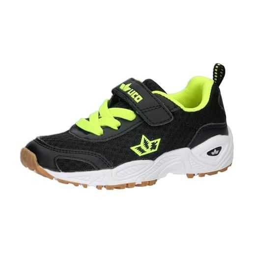 Lico bronte vs, scarpe da ginnastica per interni unisex - bambini e ragazzi, nero limone, 35 eu