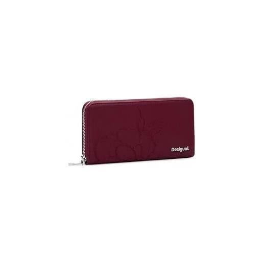 Desigual accessories pu long wallet, portafoglio bi-fold da donna, rosso, 24.5