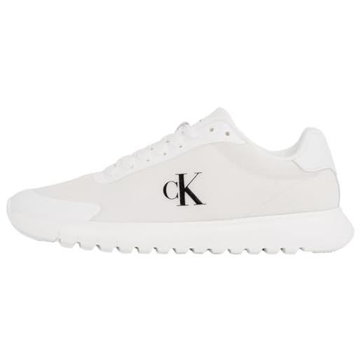Calvin Klein donna sneakers runner eva mesh sportive, bianco (triple bright white), 36 eu