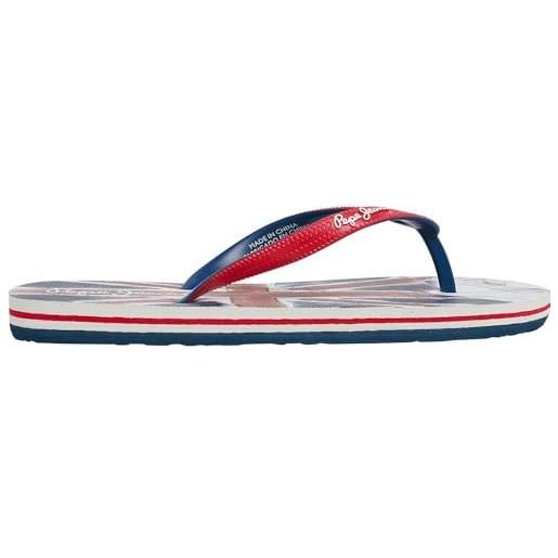 Pepe Jeans beach flag, ciabatte infradito bambini e ragazzi, rosso (rosso), 40 eu