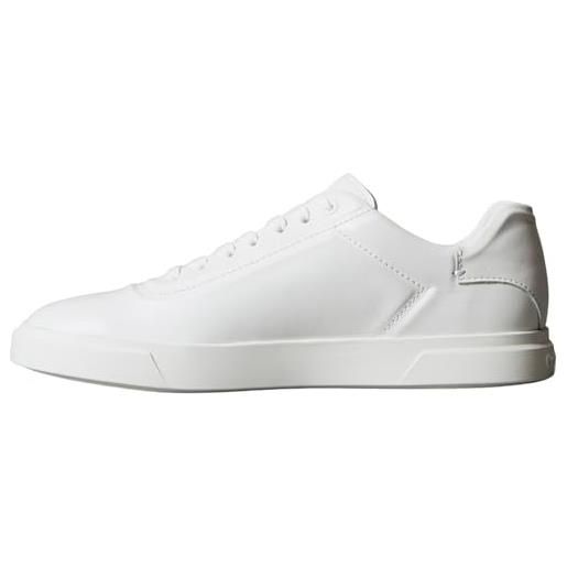 Calvin Klein low pro cups laceup oxf hf lth hw0hw02753, basso top donna, white (triple bright white), 37 eu