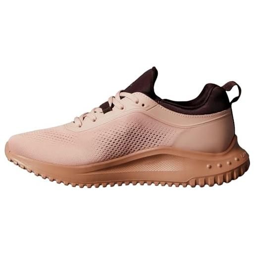 Calvin Klein donna sneakers running eva sock mix con lacci, rosa (tuscany/bordeaux), 35