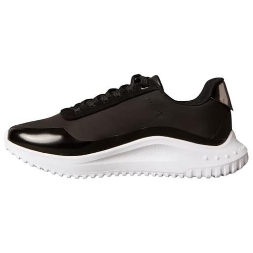 Calvin Klein eva runner lace up mat mix yw0yw02016, basso top donna, black (black/gun metal), 38 eu