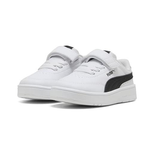 PUMA court classic clean ac+ inf, sneaker unisex-bimbi 0-24, white black, 25.5 eu