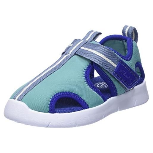 Clarks ath water k, scarpe da ginnastica, blue combi, 27.5 eu