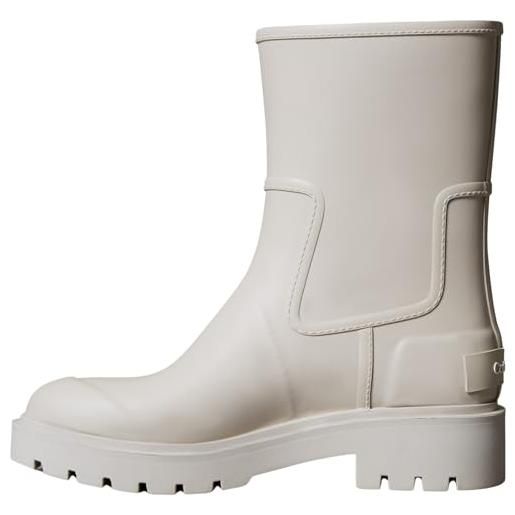 Calvin Klein donna stivali in gomma mid rubber grossi, avorio (chateau), 38