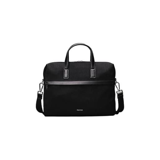Calvin Klein pvh europe b. V. Ck must - borsa per computer portatile mono k50k512727 da uomo, colore: nero, nero, one size
