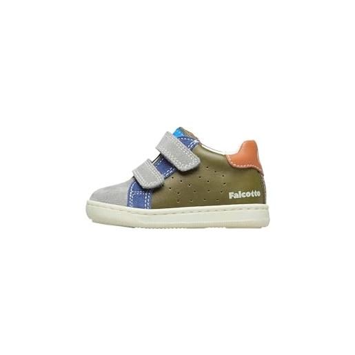 Falcotto kiner vl calf/suede militare-dark grey-dark orange