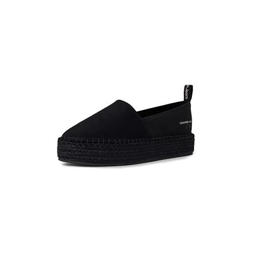 Calvin Klein jeans donna espadrillas platform con zeppa, nero (black), 41