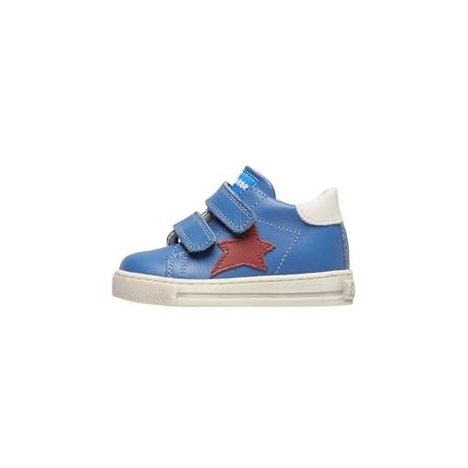 Falcotto sasha vl calf azure-milk scarpe da bambini, taglia 22