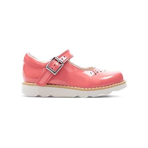 Clarks crown jump t, mocassini, bambine e ragazze, blu (coral patent leather -), 20 eu