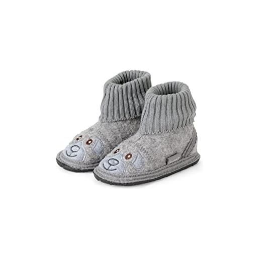 Sterntaler pantofole bimbi, pantofole unisex - bambini, grigio (rauchgrau 566), 21/22 eu