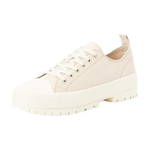Calvin Klein donna sneakers hybrid laceup suede profilo basso, avorio (eggshell/creamy white), 40