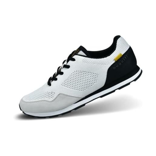 bugatti 321-ash03, stringata uomo, bianco, 43 eu