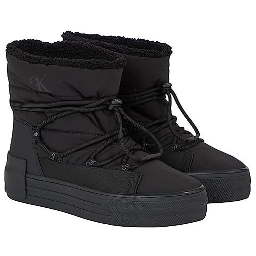 Calvin Klein bold vulc flatf wn yw0yw01181 - sneaker vulcanizzata da donna, black, 38 eu