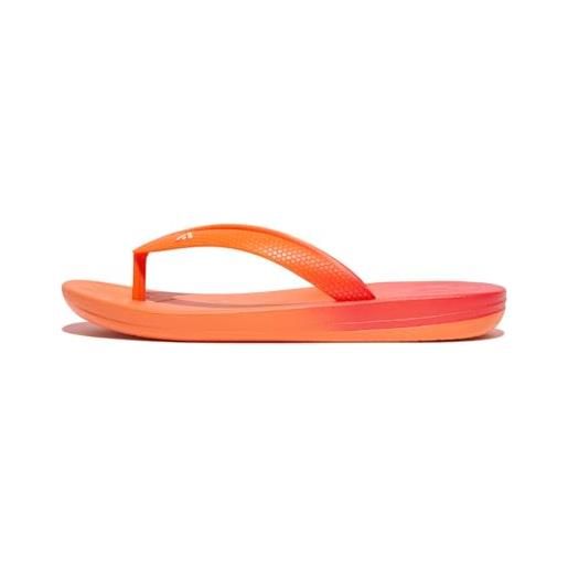 Fitflop iqushion kids junior ombre infradito ergonomiche, red coral, 29 eu