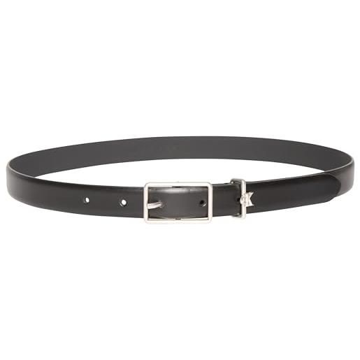 Calvin Klein square buckle ck loop 25mm belt lv04f7050g, cinture donna, black(black/old silver), 90 cm
