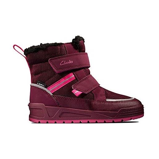 Clarks jumper jump k, stivali da neve, berry, 31 eu