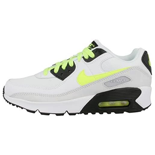 Nike cd6864 air max 90 ltr (gs) uomo, white/volt-black-pure platinum eu 38