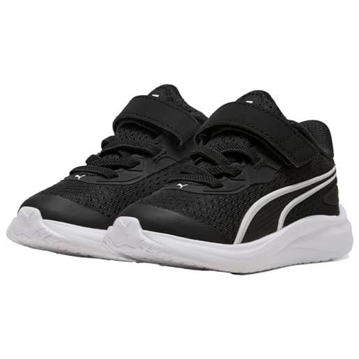 PUMA skyrocket 2 ac+ inf, sneaker unisex-bimbi 0-24, black white silver, 21 eu