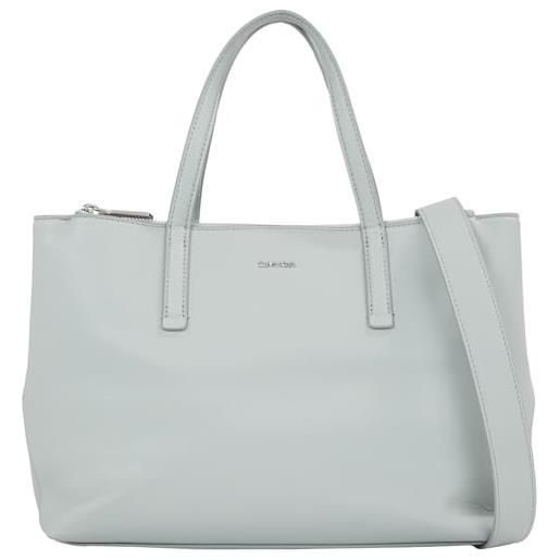Calvin Klein borsa donna must tote media, grigio (pigeon), taglia unica