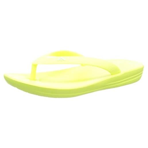 Fitflop infradito ergonomiche per bambini iqushion, unisex, electric yellow, 18 eu
