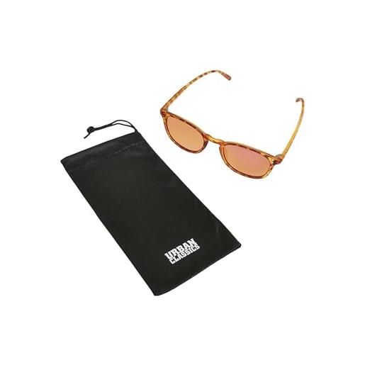 Urban Classics sunglasses arthur uc, occhiali unisex adulto, marrone leo/rosato, taglia unica
