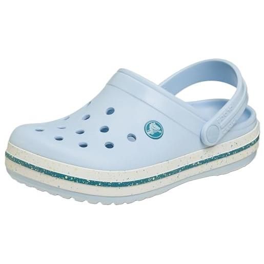 Crocs crocband speckled band clog t, zoccoli unisex - bambini e ragazzi, blue frost, 20/21 eu
