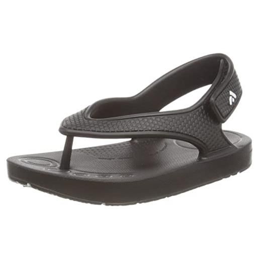 Fitflop iqushion kids-infradito ergonomici con cinturino posteriore, nero, 25 eu