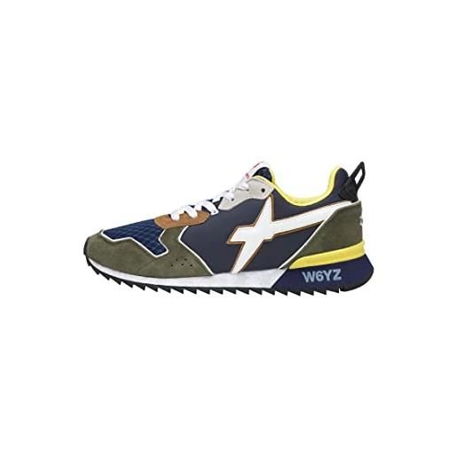 w6yz jet-m. -sneakers in tessuto tecnico e suede-militare, blu scuro 40